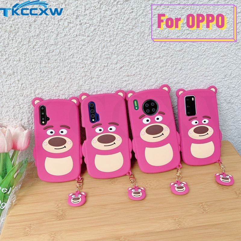 Casing OPPO Reno 2 Z 4Z 3 4 5 6 Pro Plus F11 F9 Pro R17 R15 R11S Case Cartoon Cute Lotso Huggin Bear