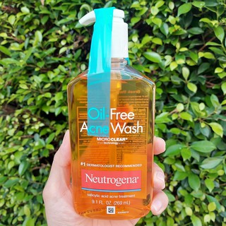 นูโทรจีนา ออยฟรี แอคเน่วอช เจลล้างหน้า Oil-Free Acne Wash 269 ml (Neutrogena®) เหมาะสำหรับผิวเป็นสิว