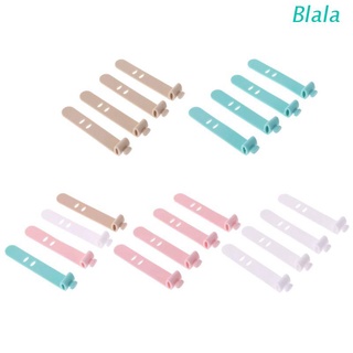 Blala 4 ชิ้น / เซต แถบซิลิโคน เทปเก็บหูฟัง สายไฟอ่อน หูฟัง สาย Usb ผูก จัดระเบียบ พันม้วน