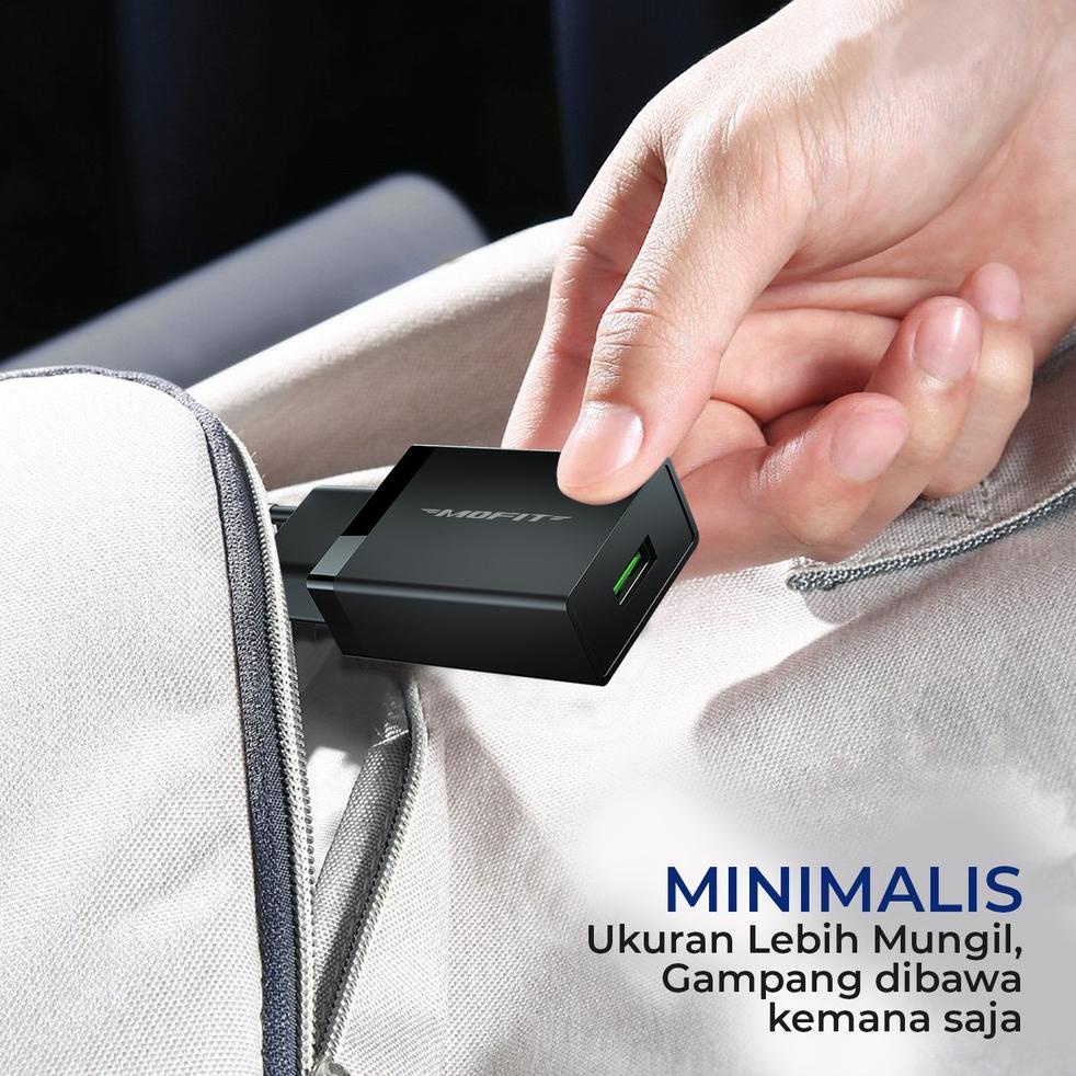 MOFIT MF10 - F Charge 2.4A USB Wall Charger F Charging - สีดํา C9L2