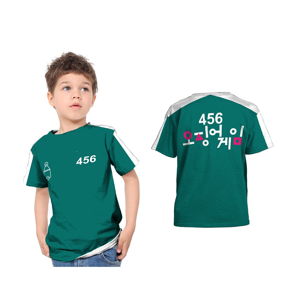 Dstore - เสื้อยืดพิมพ์ลาย Squid Game Kids 3D Full