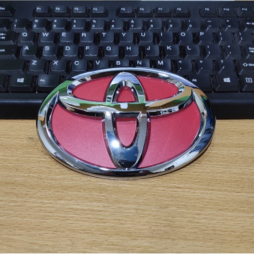 MERAH Toyota Agya Logo / Toyota Logo Emblem 13Cm Red Chrome