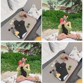 🏖BikiniTime (M-XL) SB101 มี12สี บิกินี่ ชุดว่ายน้ำสายเดี่ยววันพีซ บราดันทรง ชุดเที่ยวทะเล ชุดว่ายน้ำผู้หญิง
