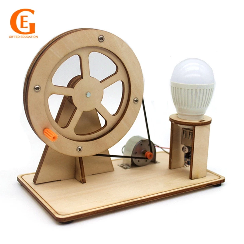 ชุดของเล่นตัวต่อไม้ รูปหลอดไฟ DIY เพื่อการเรียนรู้ การทดลองทางวิทยาศาสตร์ฟิสิกส์