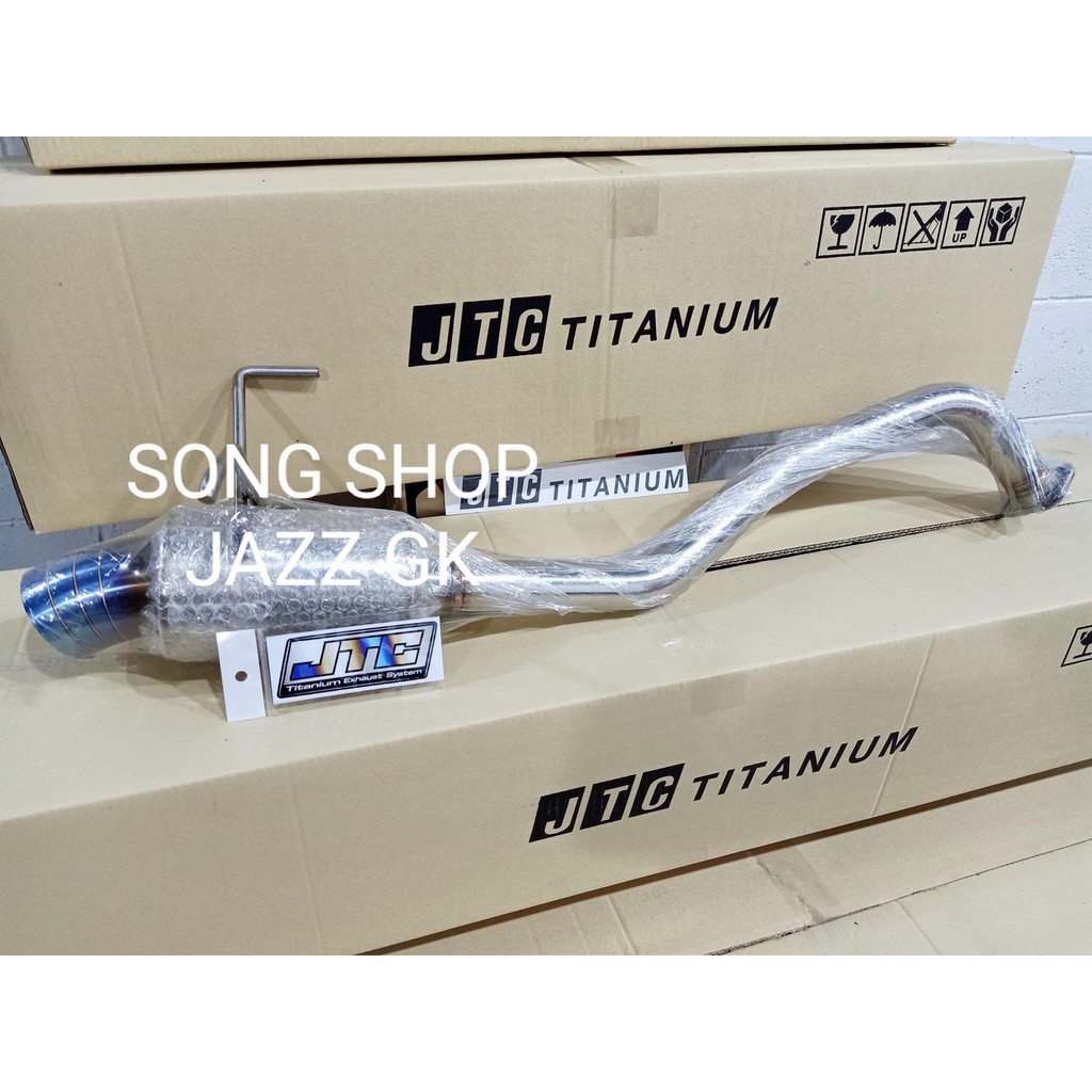 ท่อไอเสีย ชุดท่อตรงรุ่น Honda Jazz GK jtc Titanium