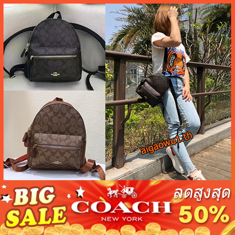 🔥สินค้าขายดี🔥Coach F38302 กระเป๋าเป้สะพายหลังกระเป๋าเป้สะพายหลังมินินักเรียน COACH กระเป๋าสะพายหลังเ