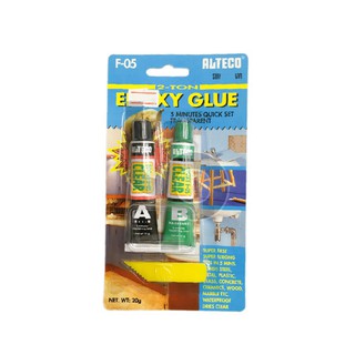 กาวอีพ๊อกซี่ ALTECO Epoxy กาวหลอดคู่ 20g #F05 ตราช้าง แห้งเร็วภายใน 5 นาที กาวอีพ็อกซี่ แท้100%สำหรับติดผนึกรอยต่อT0016