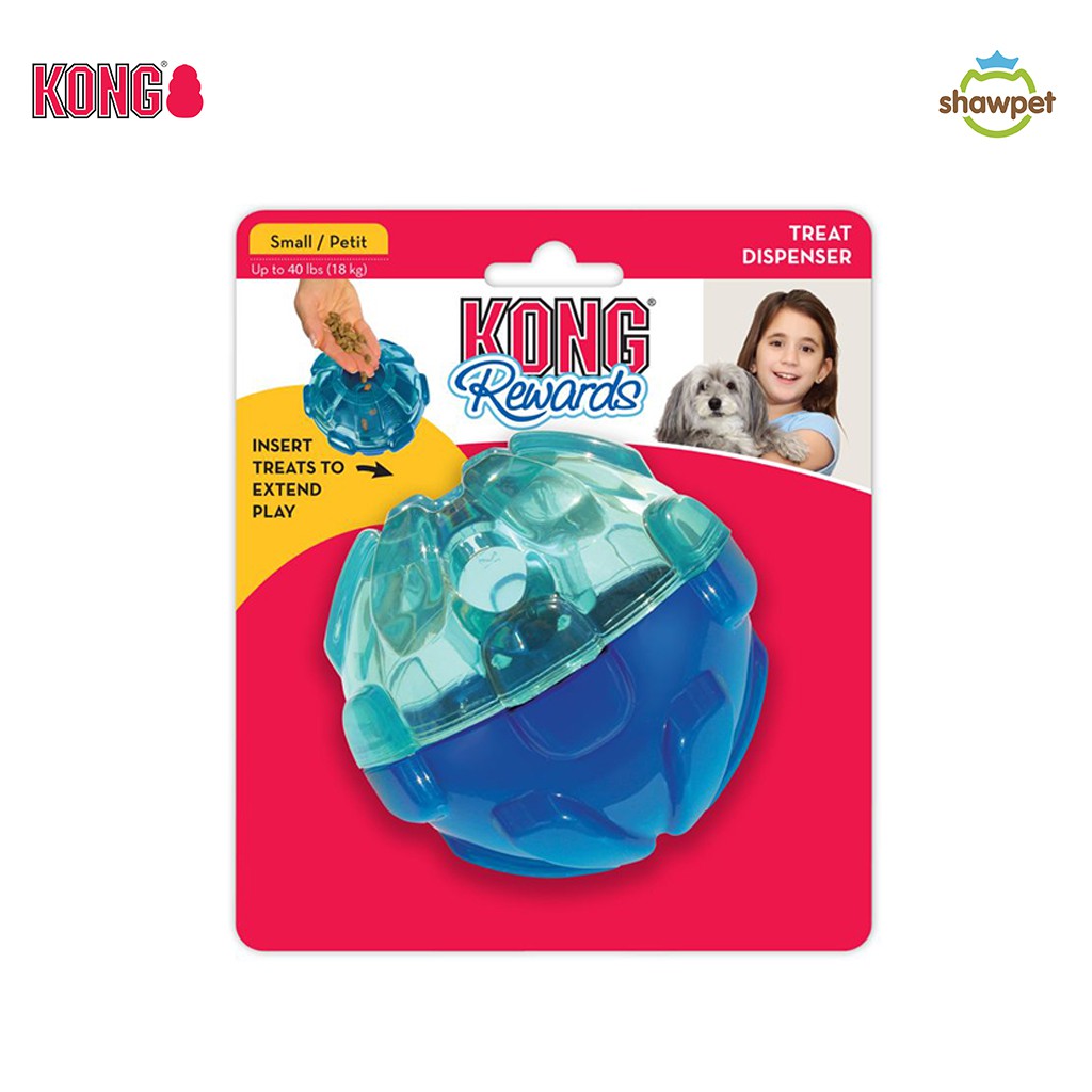 KONG ของเล่นสุนัข ของเล่นฝึกทักษะ Rewards Ball ลูกบอลของเล่นที่ใส่ขนมได้ รุ่น PEP32/PEP12 ขนาด S , L
