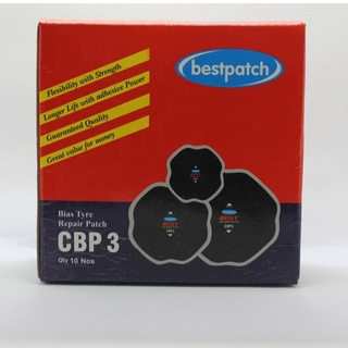 แผ่นปะยาง แผ่นปะยางผ้าใบ BEST รุ่น CNP3 ขนาด 90 มม. 2 Ply 1กล่อง มี 10 แผ่น แผ่นปะยางรถบรรทุก