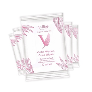 โปรโมชั่น : V-LIKE แผ่นเช็ดทำความสะอาดจุดซ่อนเร้น 5 ห่อ  1ห่อ บรรจุ10แผ่น 