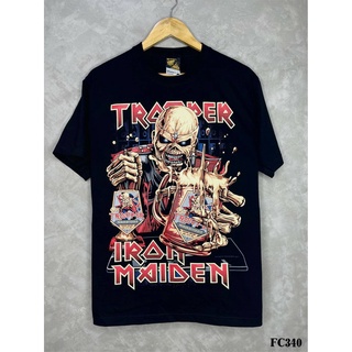 Ironmaidenเสื้อยืดสีดำสกรีนลายFC340