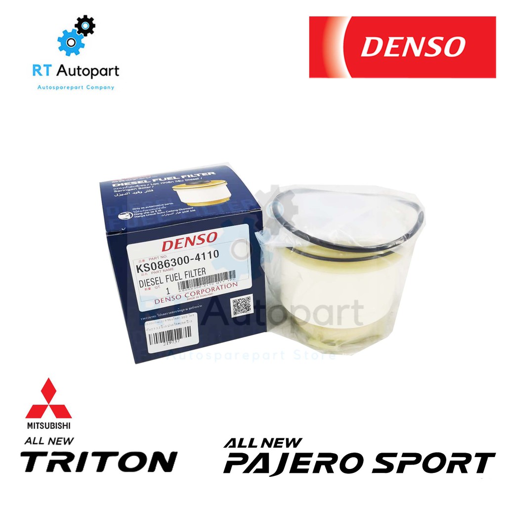 Denso กรองโซล่า Mitsubishi All new Triton ปี15-23 Pajerosport ปี15-23 / กรองน้ำมันเชื้อเพลิง กรองดีเซล Pajero 1770A337
