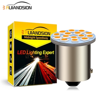 หลอดไฟเลี้ยว LED 6V 12V 1156 BA15S P21W BAU15S PY21W 3030 สีเหลืองอําพัน สีขาว 2 ชิ้น