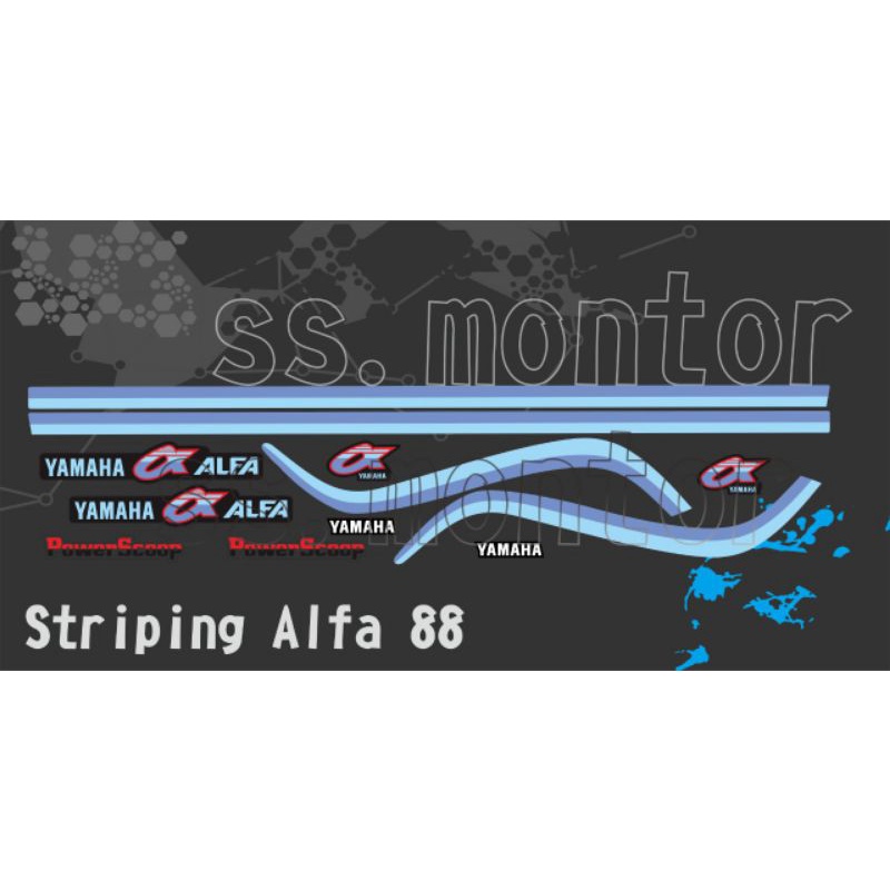 Yamaha Alfa 88 พิมพ์ สติ๊กเกอร์ Striping
