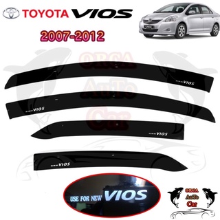 ถูกสุดๆเอายอดวิว กันสาด/คิ้วกันสาด VIOS 2007-2012 (4ชิ้น)