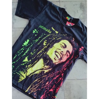 เสื้อยืดเปล่า พิมพ์ลาย Bob marley reggae rasta rege ของแท้