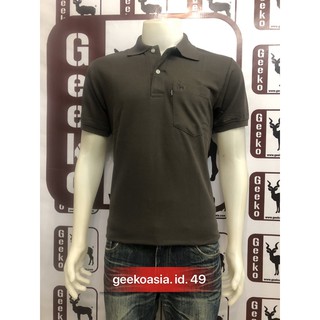 เสื้อโปโลกวาง Geeko แท้100% ชาย/หญิง ID49 สีเขียวหม่น
