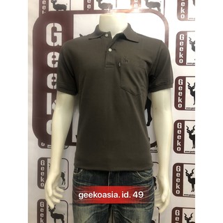 เสื้อโปโลกวาง Geeko แท้100% ชาย/หญิง ID49 สีเขียวหม่น