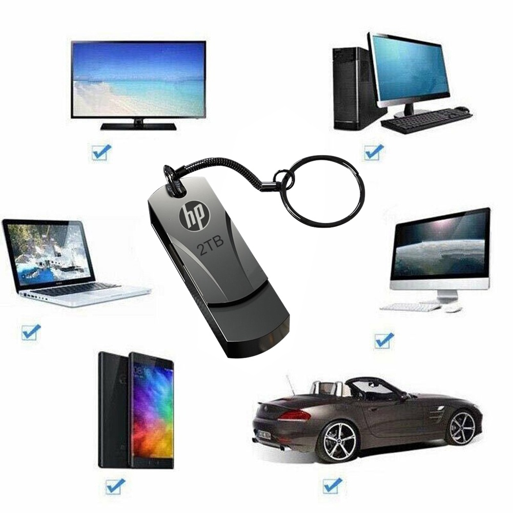 Usb Flash Drive 16Gb 32Gb 64Gb 1Tb 2Tb Usb Hp โลหะกันน้ำ Usb2.0ไดรฟ์ปากกา【Goob】 #8