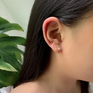 annita.silver - Dot earrings silver 925 /ต่างหูหมุดเงินแท้ ต่างหูเงินแท้925 ต่างหูปักก้าน พร้อมส่ง