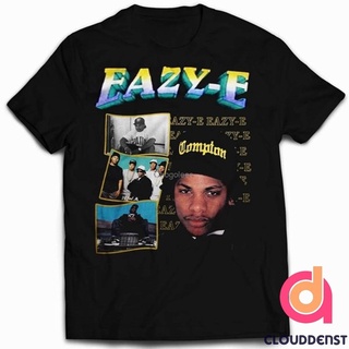 ผ้าฝ้ายคอกลมเสื้อยืด Eazy E Rap สไตล์วินเทจfrom S-4XL