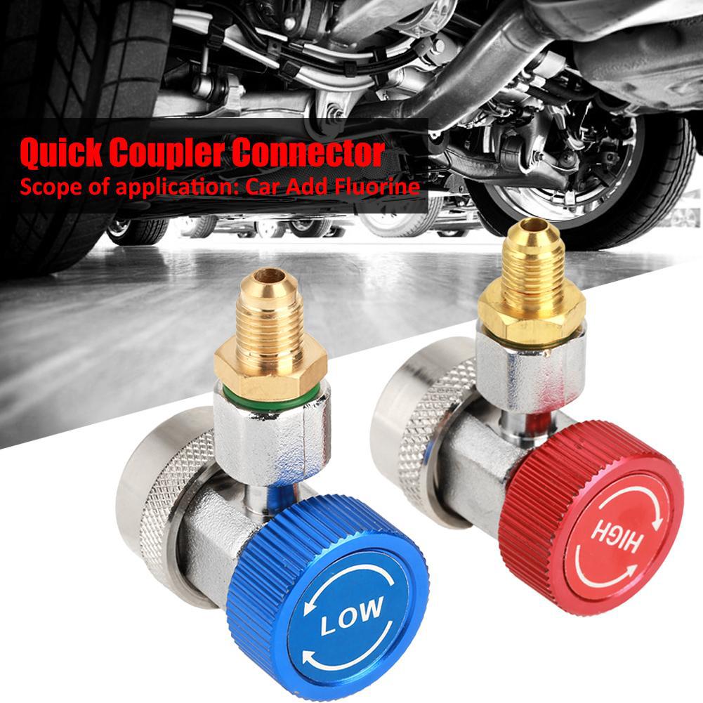 [READY STOCK] R 134 A / C Low High Air Conditioning Coupler อะแดปเตอร์พร้อมหมวก