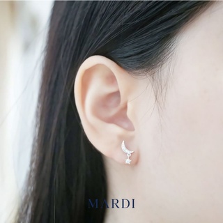 Mardi Jewelry ต่างหูเงินแท้ 925 Lunar Star Earrings silver