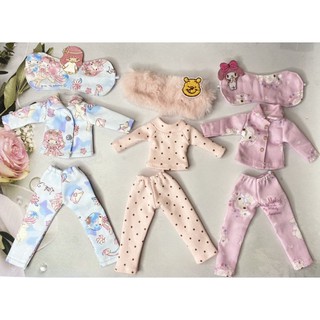 ชุดนอนน้องบลายธ์ ลายน่ารัก พร้อมส่ง ชุดตุ๊กตาบลายธ์ Clothes for Blythe 30 ซม