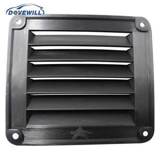 Marine for 5-1/2" x 4-7/8" Louvered Vent Black ABS Plastic Sail Boat