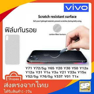 ฟิล์มหลังเคฟล่า Vivo Y20 Y30 Y50 Y51 Y52 Y12S Y12A Y31 Y1S Y3S Y21 Y12T Y33T Y33S Y15S Y72 Y76 Y01 T1X