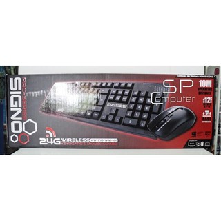 SIGNO ชุดคีย์บอร์ดเมาส์ ไร้สาย Wireless Keyboard+Mouse รุ่น KW-710+WM-101