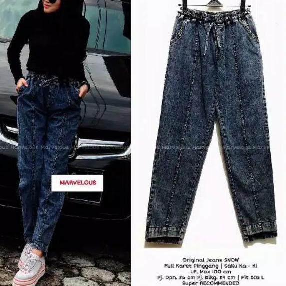 มาถึง.. กระเป๋าสตรีGYPANT JINS SUPER JUMBO TROUSERS M---8L(bb48kg--bb105kg)/CELANA BOYFRIEND