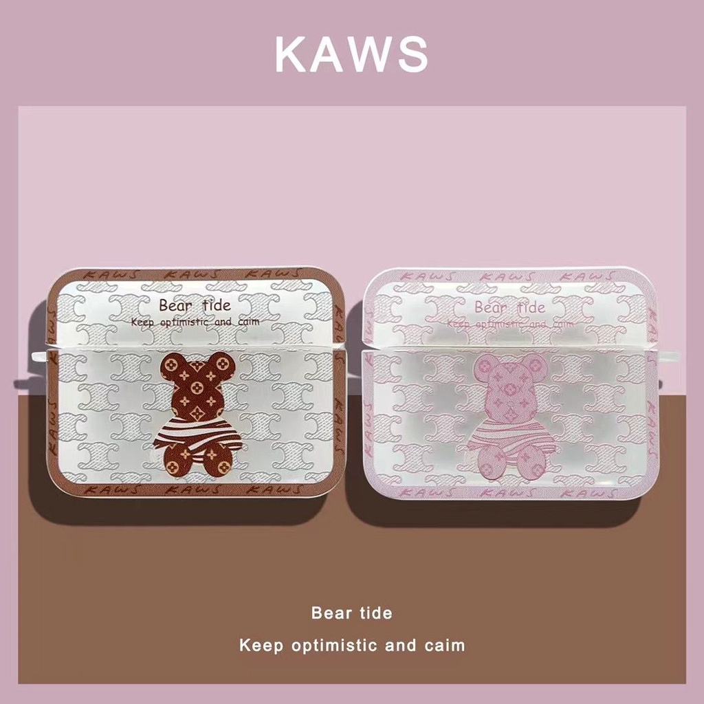 kaws หมีรุนแรง เคส Airpods ความคิดสร้างสรรค์ บุคลิกภาพ กันตก ไม่จางหาย วัสดุ TPU case Airpod 1 2 Airpods pro soft case