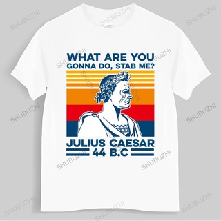 เสื้อยืดผ้าฝ้ายพรีเมี่ยม เสื้อยืด คอกลม พิมพ์ลาย Stab me สําหรับผู้ชาย Julius Caesar 44 BC เสื้อยืด ผ้าฝ้าย ขนาดใหญ่ สไต