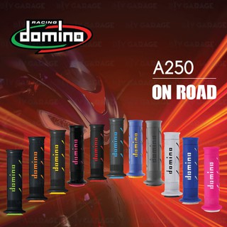 DOMINO MANOPOLE GRIP ปลอกแฮนด์ รุ่น A250 ใช้สำหรับรถมอเตอร์ไซค์ [ 1 คู่ ] แถมลวดพันแฮนด์