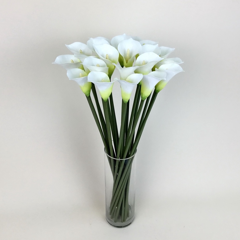 ดอกคาล่าลิลลี่ งานผ้าเคลือบ ดอกไม้ปลอมแต่งบ้านงานเกรดพรีเมี่ยม