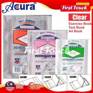 Acura ปกหนังสือ / Pembalut Buku / กระดาษห่อหนังสือ (สมุดออกกําลังกาย F5 / สมุดข้อความ / A4)