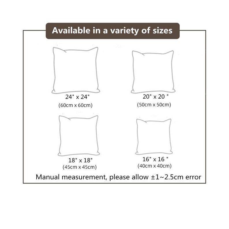 ปลอกหมอนลายใบไม้ 40X40.45×4550X5060X60 .