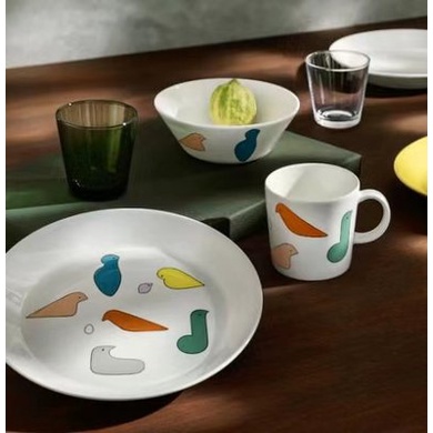 ฟินแลนด์ Iittala Minagawa Ming ร่วมรุ่นลิมิเต็ดอิดิชั่นแก้วชามเซรามิกบนโต๊ะอาหาร