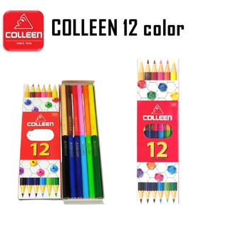 สีไม้ Colleen 2 หัว 6 แท่ง 12 สี กล่องกระดาษ