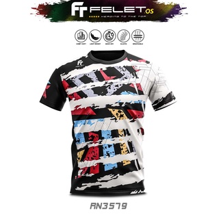 Felet RN-3579 เสื้อเชิ้ตแบดมินตัน กราฟฟิค สําหรับผู้ชาย และผู้หญิง