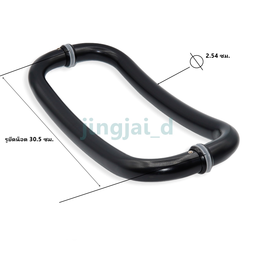 DEEP มือจับประตูสเตนเลส ใช้กับประตูบานสวิงอลูมิเนียม ประตูบานเลื่อนแบบโค้ง มี 2สีให้เลือก - รูปที่ 2