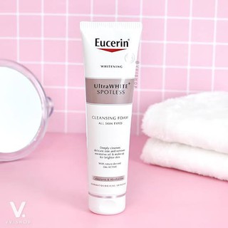 Eucerin โฟมล้างหน้ายูเซอรีน ของแท้ 1000%  Eucerin Ultrawhite Plus Spotless Cleansing Foam 150g