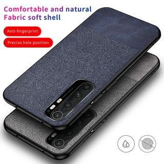 เคส Mi Note 10 Lite⭐ผ้า อ่อนนุ่ม เคสโทรศัพท์⭐10 Pro PhoneCase Note10Lite Note10 10Lite 10Pro⭐Stiching Fabric Phone Cover Case⭐xiaomi