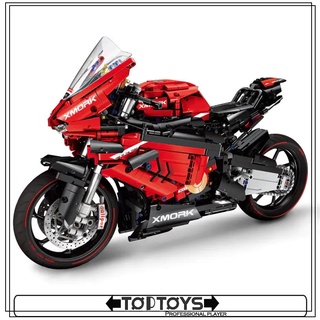 [TOPTOYS] บล็อกตัวต่อรถจักรยานยนต์ DUCATI PANIGALE V4S MOC 028001 โมเดลเทคนิค 1:5 MOC ของเล่น ของขวัญ สําหรับเด็กผู้ชาย