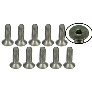 3Racing TS-FSM310M M3 x 10 Titanium Flat Head Hex Socket - Machine (10 Pcs)