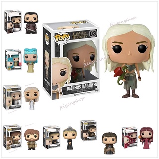 Funko POP ตุ๊กตาฟิกเกอร์ Game of Thrones Daenerys Targaryen Jon ของขวัญ สําหรับเก็บสะสม