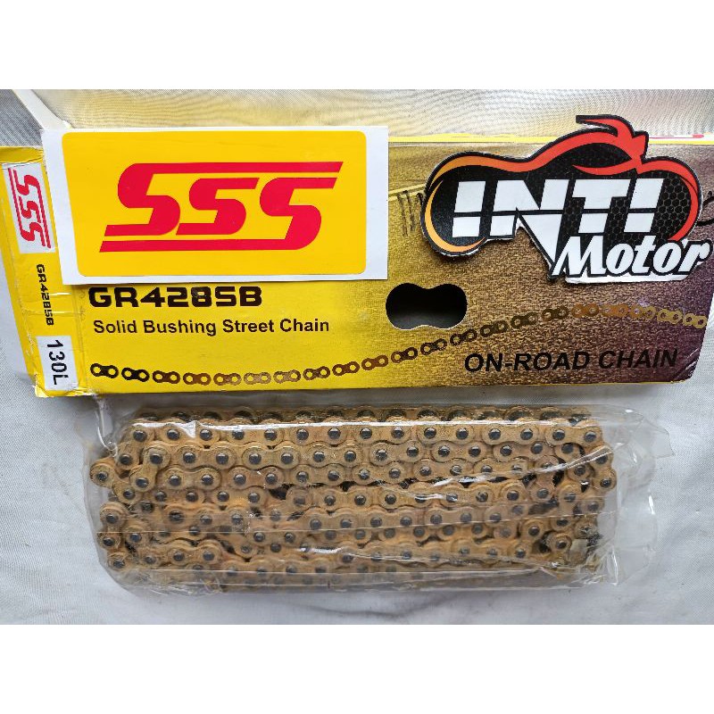 SSS GOLD CHAIN 428 SB ยาว 130 GOLD MOTORCYCLE CHAIN 428SB 130 SSS VARIATION CHAIN SSS 428 SB