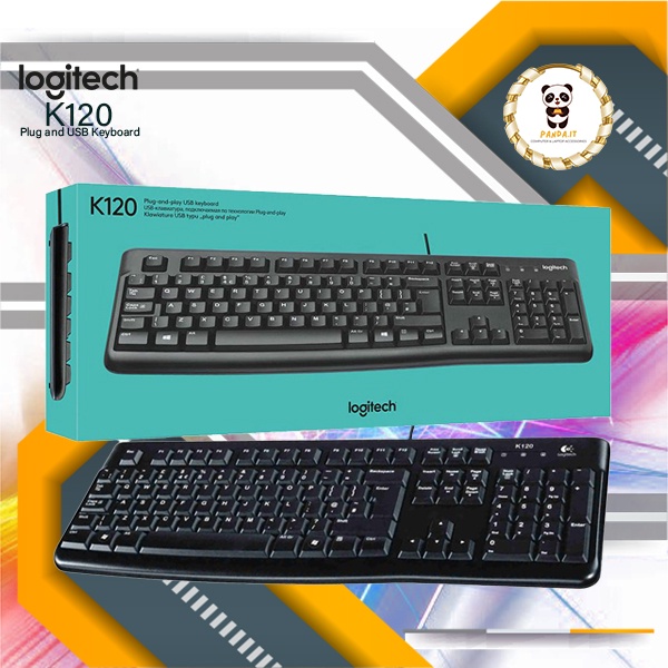 LOGITECH K120 USB WIRED KEYBOARD (สีดํา)