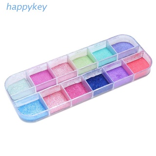 Hap ผงกลิตเตอร์ 12 สีสําหรับตกแต่งเล็บ Diy